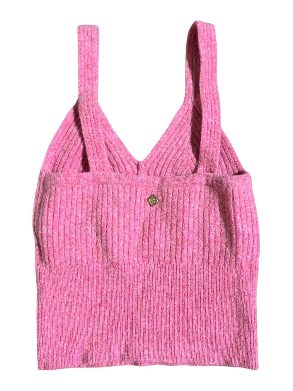 Sandro Twiny Ribbed Wool Top Pink - Picture 5 of 8